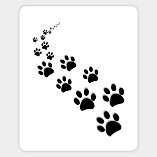 Black paw prints Sticker